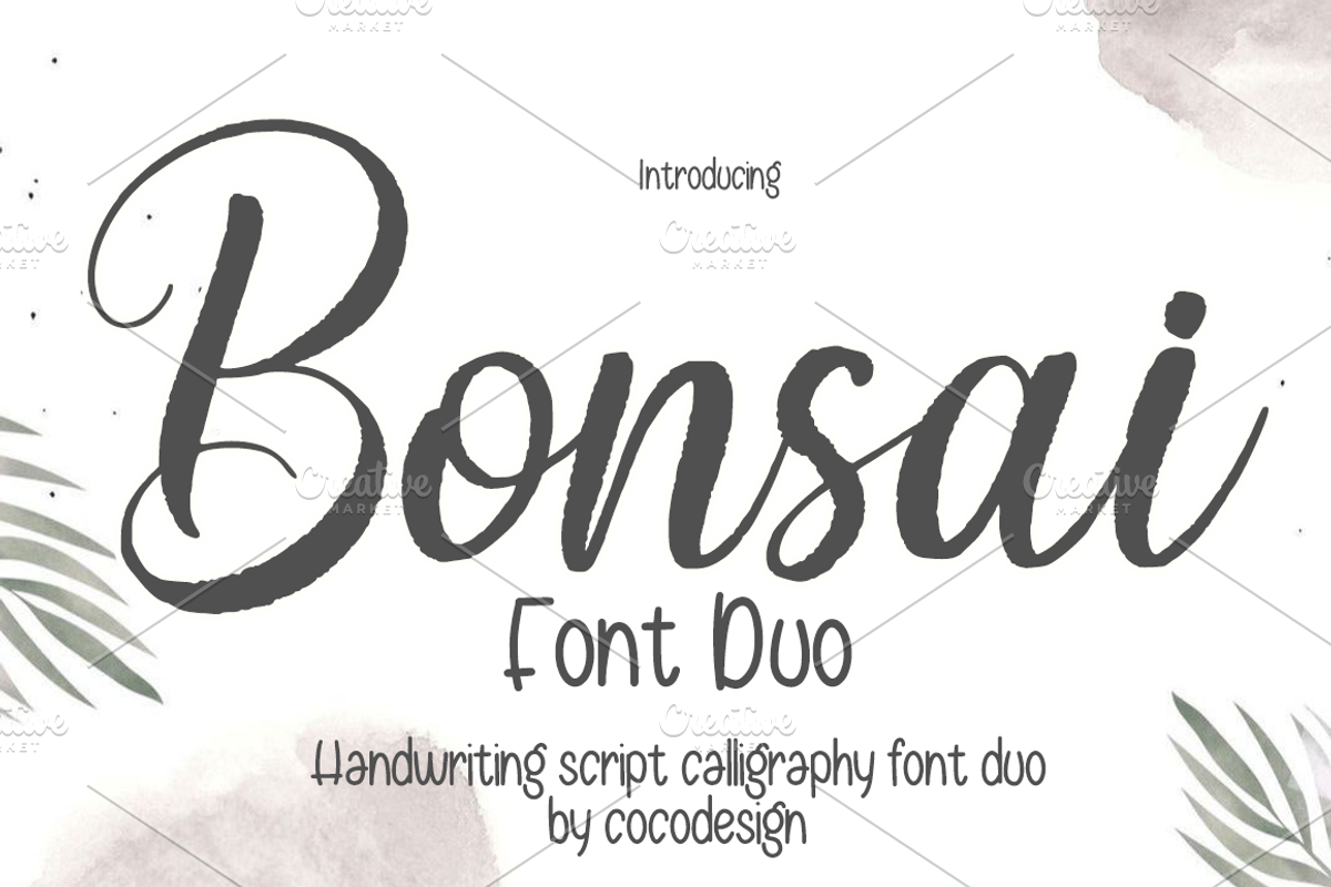 Bonsai, a Script Font by cocodesign (Photo 1 of 8)