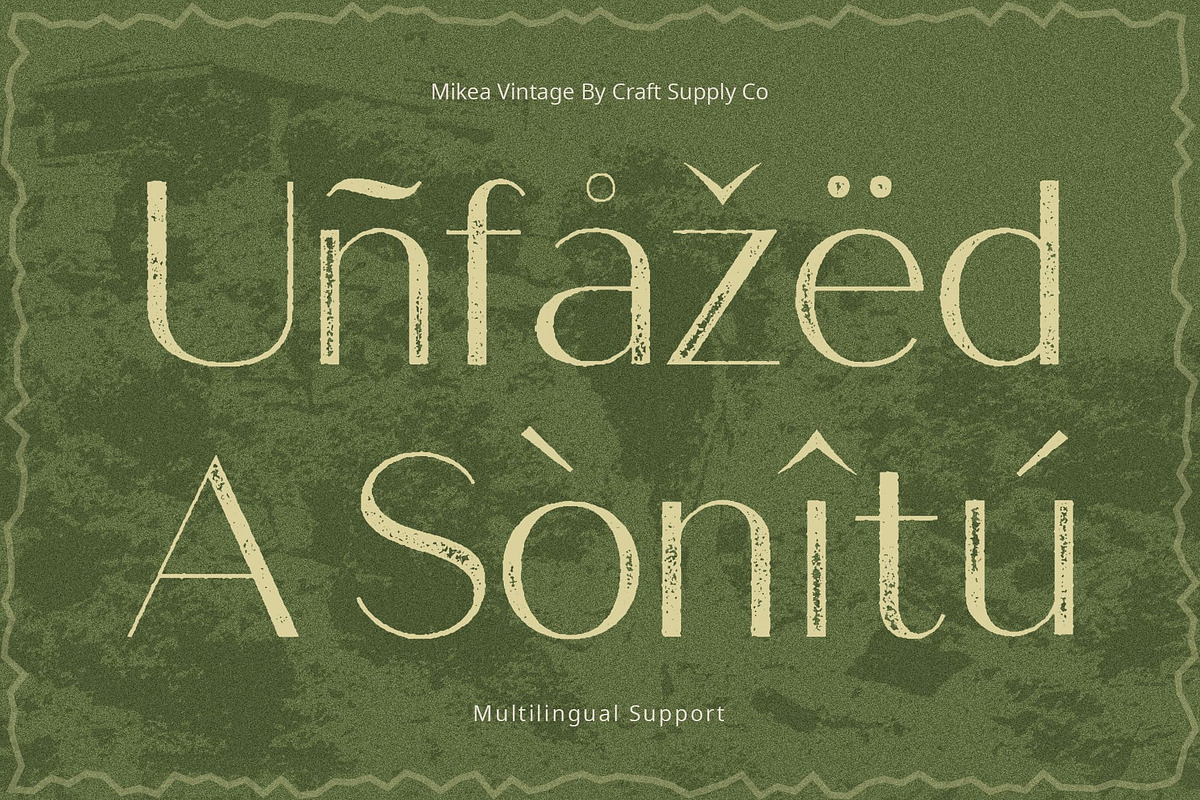 Mikea Vintage, a Sans Serif Font by Craft Supply Co. (Photo 3 of 8)