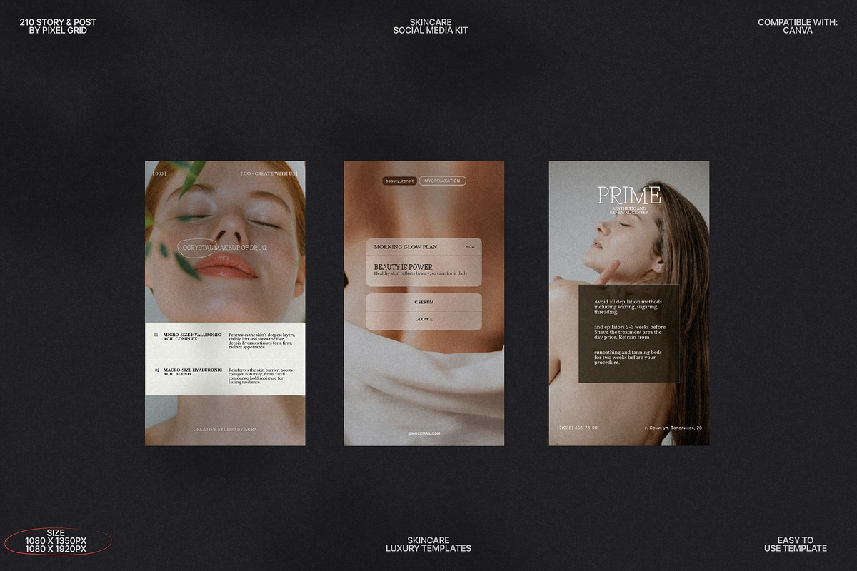 Luxury Skincare Canva Bundle Kit preview 7