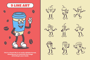 Retro Drink Character