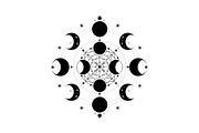Moon Phase Mandala SVG Bundle, an Illustration by yasushie (Thumbnail 3 of 31)