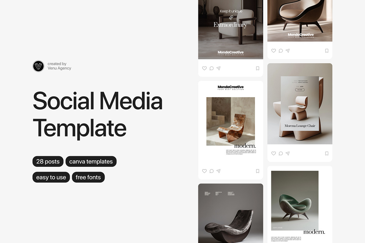 Furniture Sale Social Media Kit, a Templates & Theme by venuagency (Photo 1 of 6)