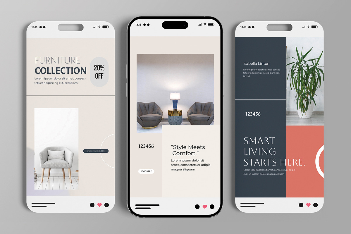 Modern Furniture Social Media Story, a Social Media Template by MightyDesign (Photo 2 of 6)