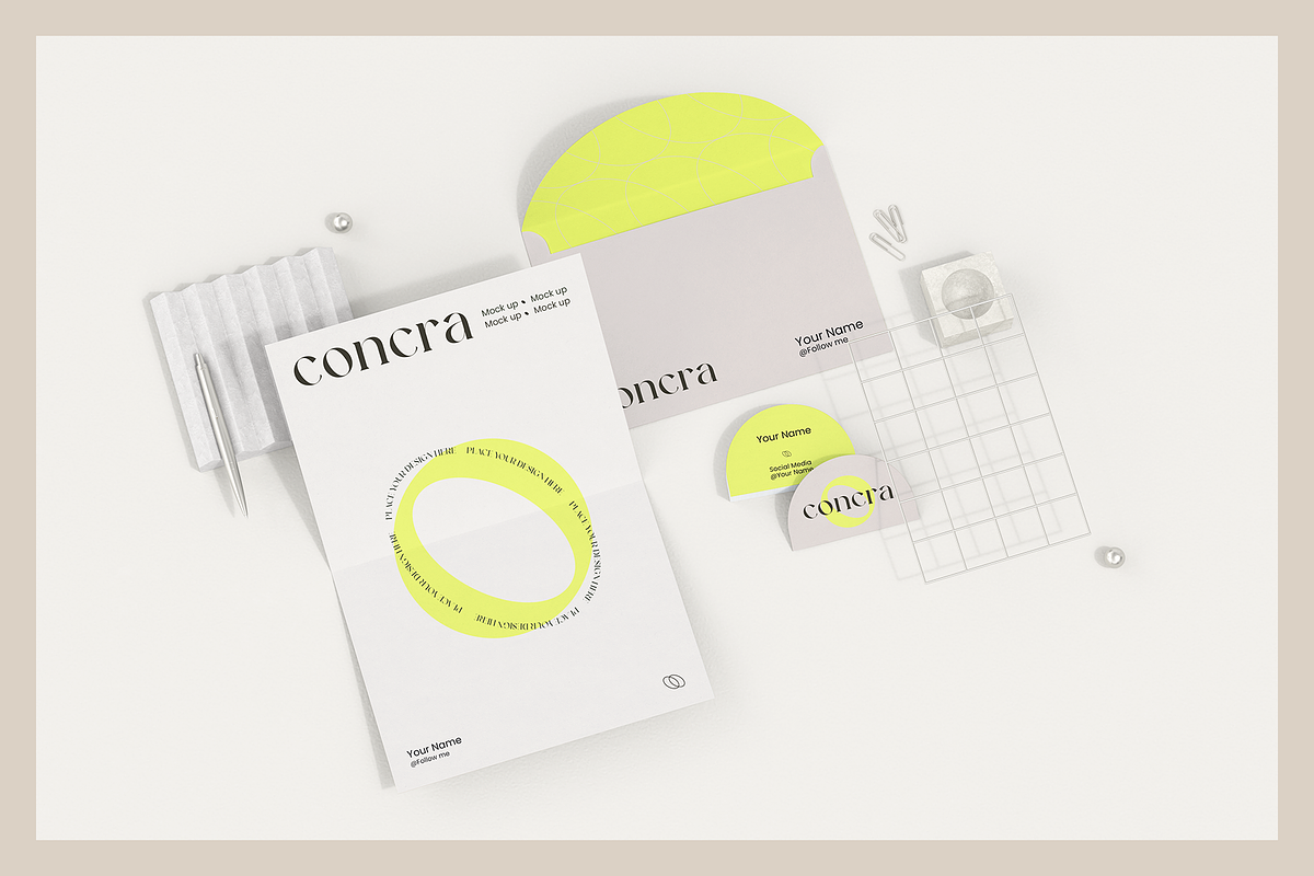 CONCRA | Branding Mockups, a Product Mockup by Valentina Todorova (Photo 2 of 8)