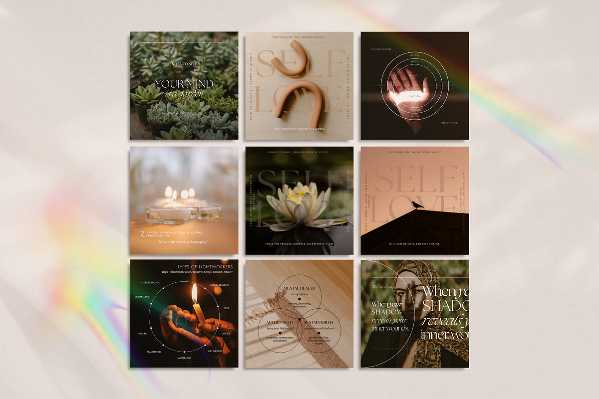 The Spiritual Coach Template Bundle, a Social Media Template by The Flossy Finch (Photo 3 of 12)