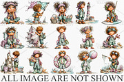 Whimsical Summer Beach Kids Clipart, an Illustration by Canvas Craft (Thumbnail 3 of 7)