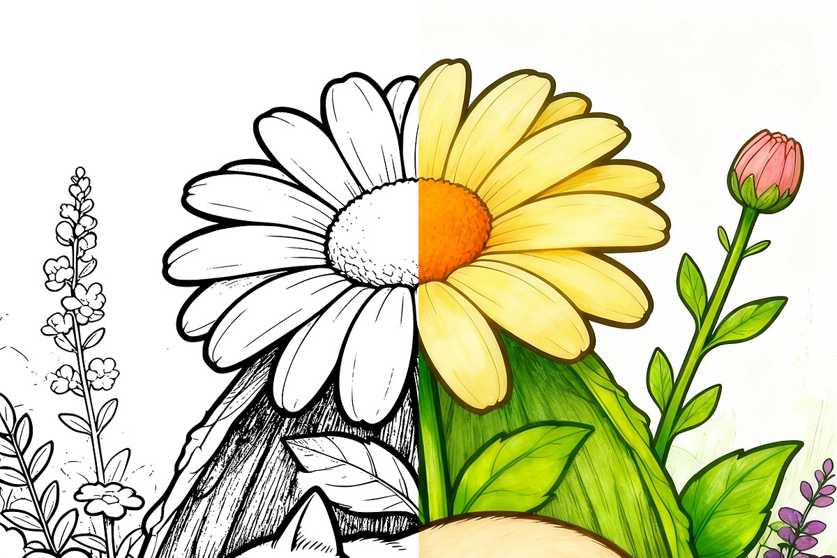 Garden Coloring Book – 20 Pages, an Illustration by No.13 (Photo 5 of 8)