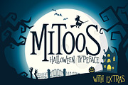 Mitoos Halloween font, a Font by beetlepixels (Thumbnail 1 of 9)