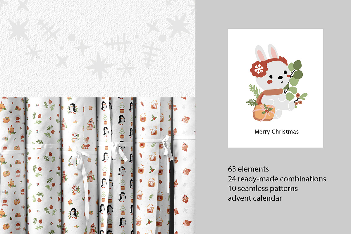 Christmas collection with animals, a Graphic by rosypatterns (Photo 2 of 9)