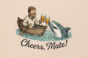 Cheers, Mate illustration, an Animal Illustration by Vectorlina