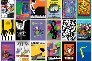 Retro Montreux jazz festival posters, an Arts & Entertainment Photo by BOOCYS
