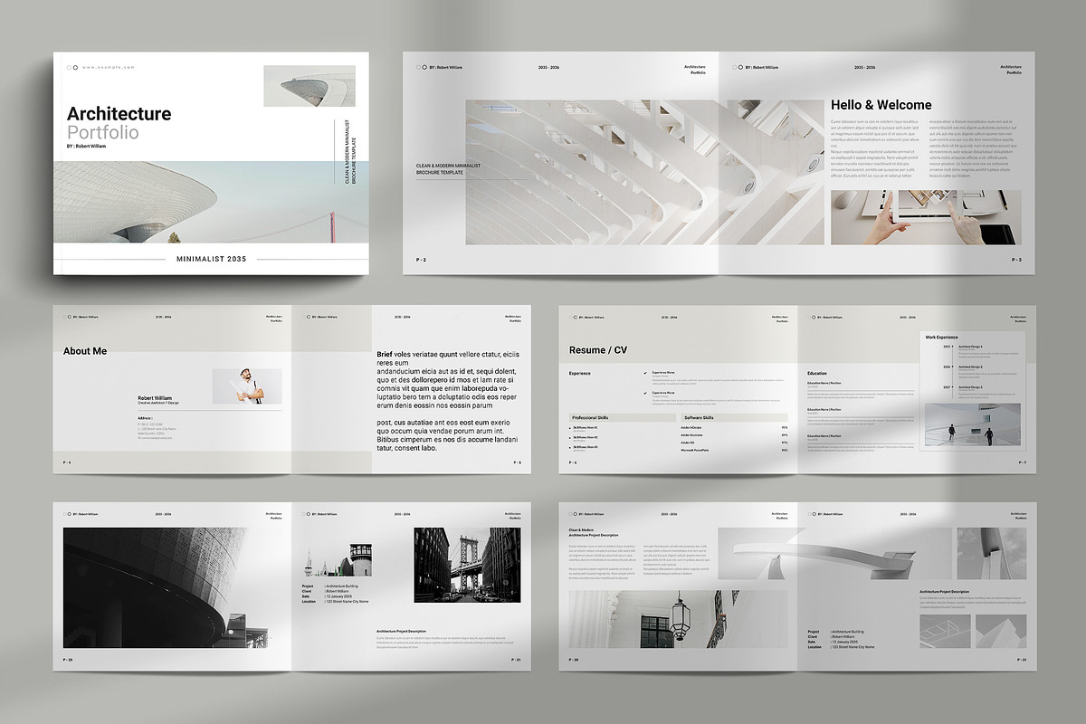 Architecture Portfolio Template, a Brochure Template by NorthPeak (Photo 1 of 17)