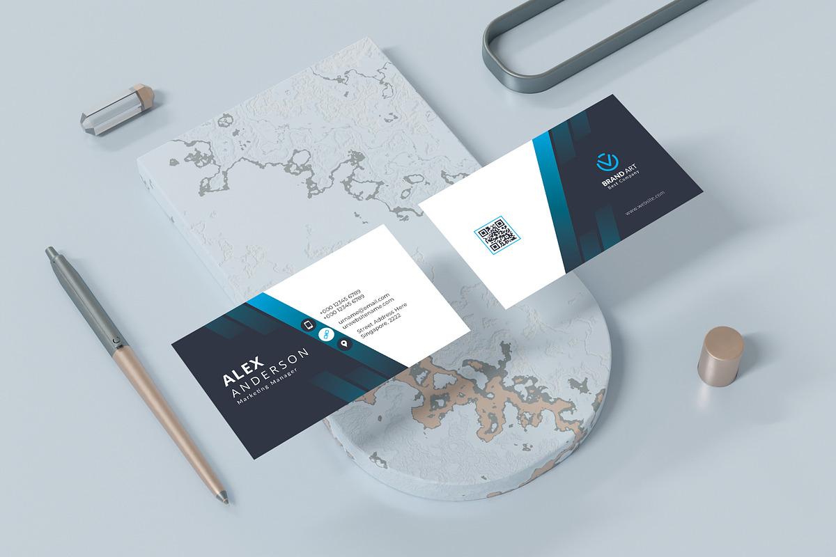 Creative Modern Business Card, a Business Card Template by DreamStudio-eg