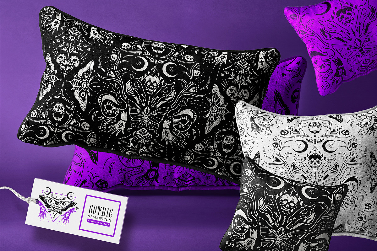 Gothic Halloween seamless patterns, a Pattern Graphic by OlgaSoi007 (Photo 6 of 7)