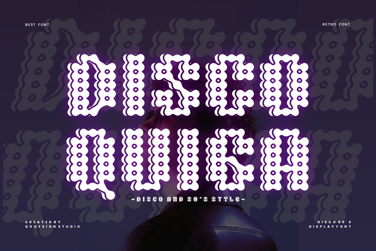 Disco Quiga Font, a Sans Serif Font by QR Design Studio (Photo 1 of 6)