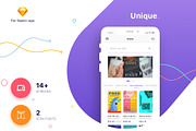 Bookly - iOS Sketch App Template, a Templates & Theme by Pentaclay (Thumbnail 3 of 7)