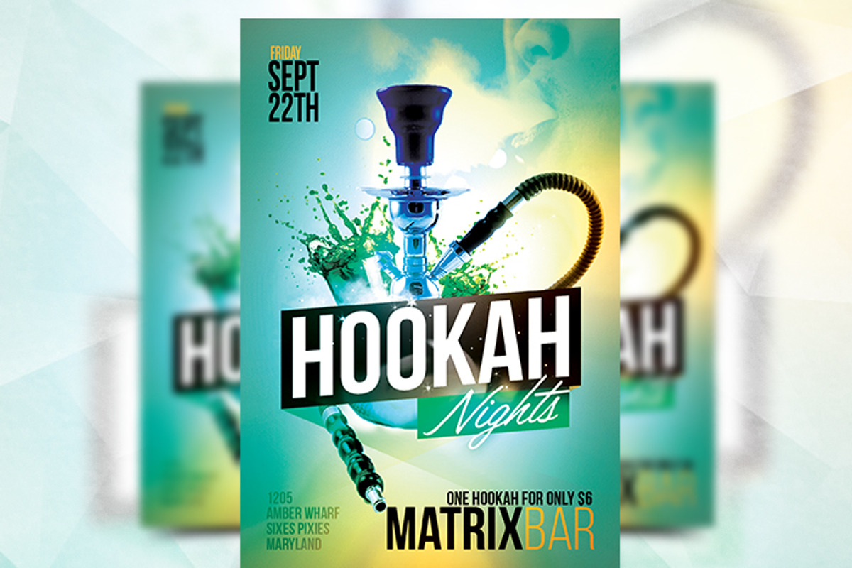 Hookah Nights - Flyer Template, a Flyer Template by Flyermarket (Photo 2 of 3)