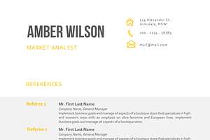 Shadow Chart Resume Template