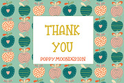 Retro Apples paper set, a Graphic by Poppymoondesign (Thumbnail 4 of 4)