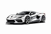 Luxury Car Clipart Vector Pack, an Illustration by BIPLOB EXPERT (Thumbnail 3 of 9)