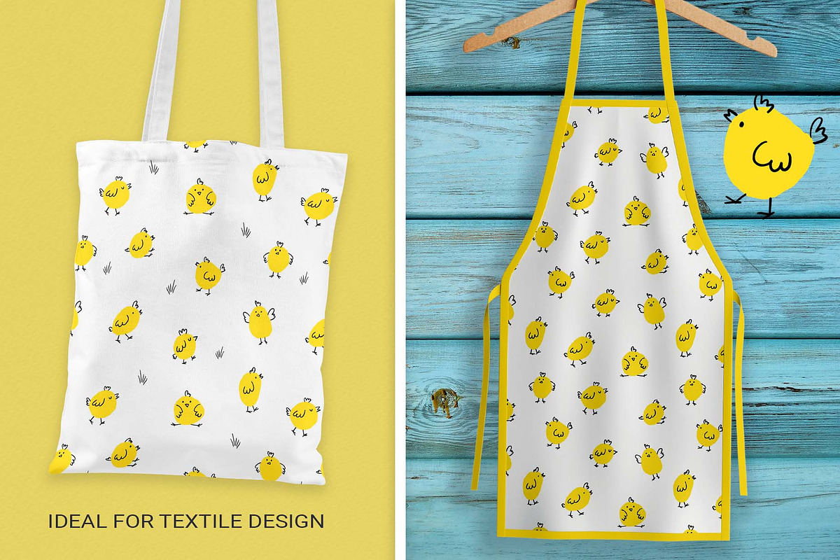 Cute Chicks – Clipart & Pattern, an Animal Illustration by Irina Ostapenko (Photo 4 of 4)