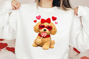 Faux Yarn Valentine Goldendoodle Png, an Illustration by DreamCafeArt (Thumbnail 2 of 8)
