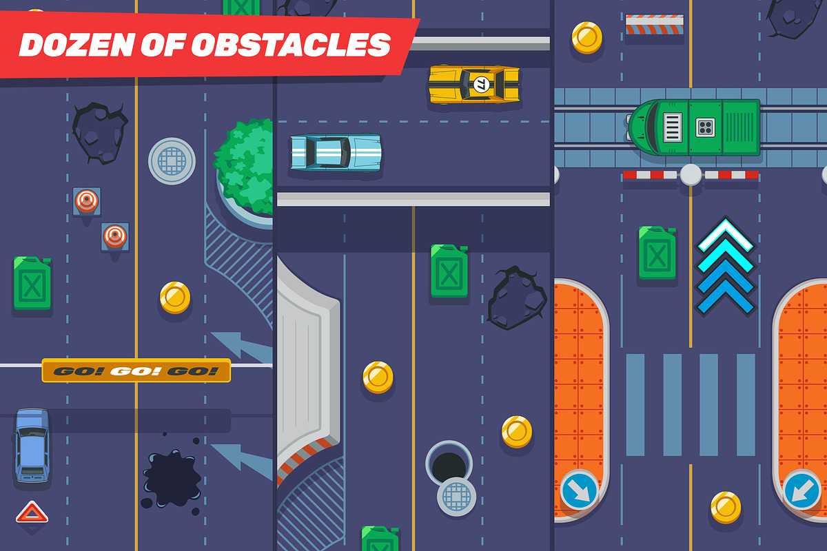 Game Assets for 2 Cars Racing, an Illustration by wowu (Photo 8 of 9)