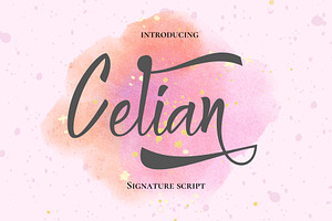 Celian Signature, a Script Font by Aditastudios