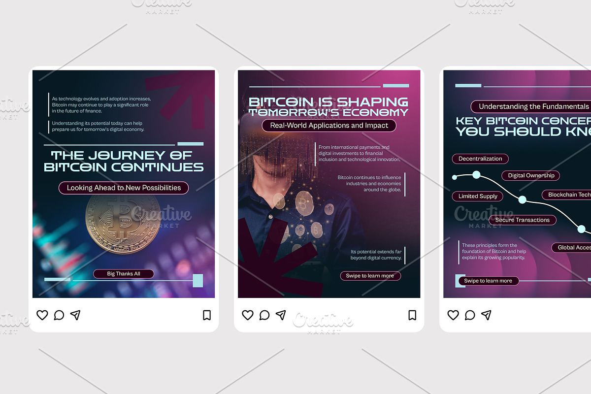 Bitcoin Era - Instagram Post, a Social Media Template by Izdihaar_Studio (Photo 3 of 4)