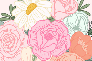 Spring Florals, Flowers Clip Art -