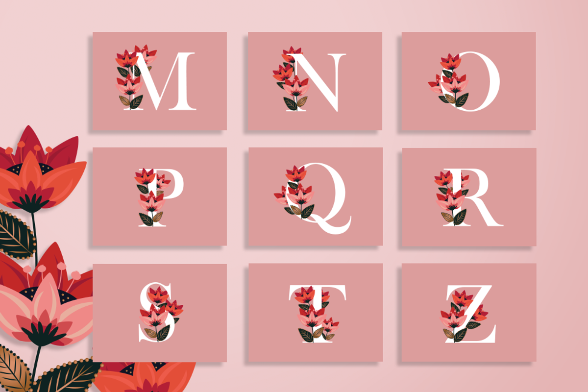 Venice Floral Monograms, a Branding & Logo Template by Werlang Paper (Photo 5 of 8)