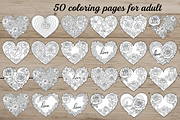 50 Rose Heart Frame Coloring Pages, an Illustration by Amazin_art (Thumbnail 3 of 3)