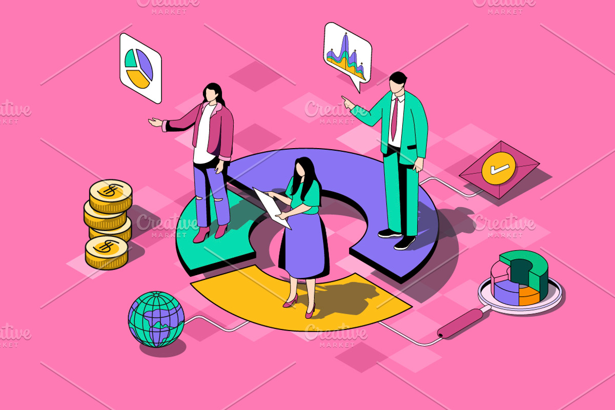 Business Isometric Web Illustrations, a Templates & Theme by alexdndz (Photo 9 of 21)