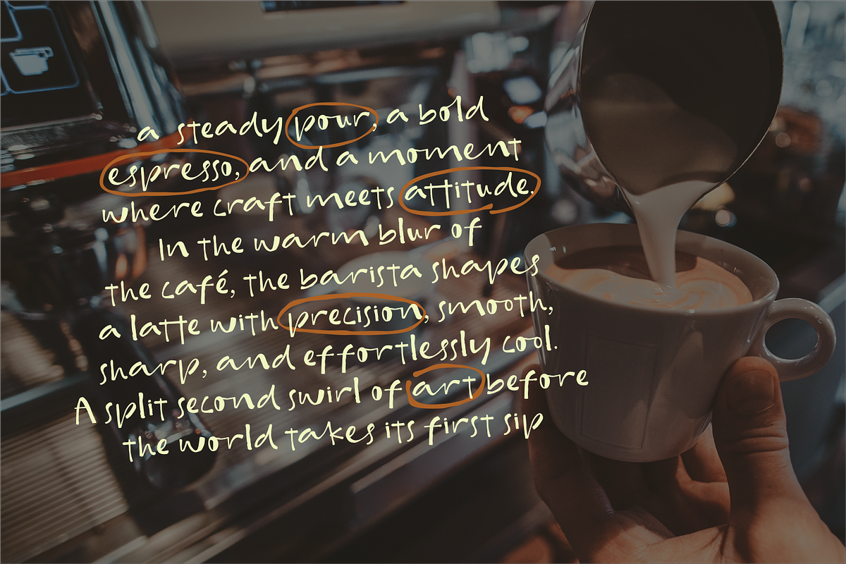 Happy Strokes, a Handwritten Font by shineink.designlab (Photo 8 of 10)