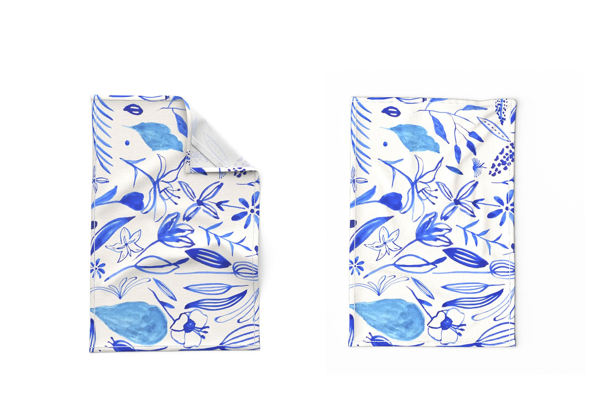 Indigo Blue Flowers Collection, a Decorative Illustration by ElicoelhoDesign Shop (Photo 5 of 10)