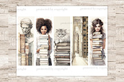 Library Bookmarks Printable, a Person Illustration by GlamArtZhanna (Thumbnail 2 of 3)