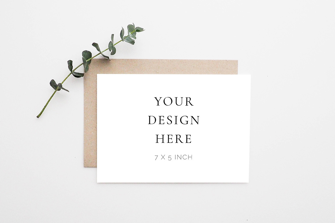 Eucalyptus Stationery Mockup, a Print Template by Imperium Nordique