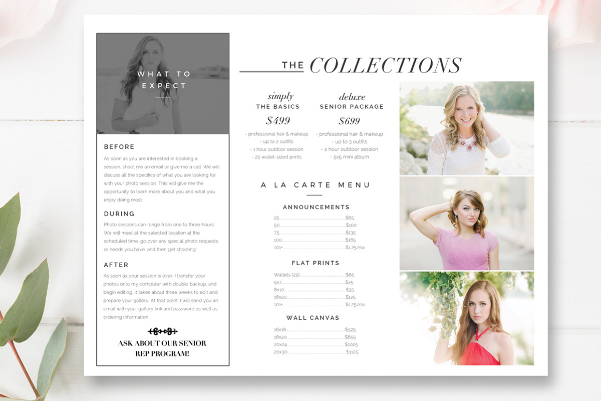 Senior Photography Brochure Template, a Brochure Template by By Stephanie Design (Photo 3 of 3)