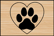 Heart Paw SVG Silhouette Clipart Set, an Animal Illustration by Gaye Art (Thumbnail 2 of 4)