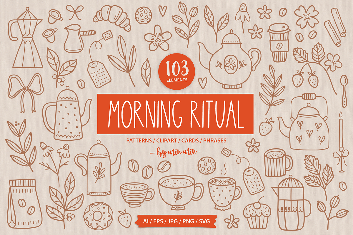 Morning Ritual Kit, a Food Illustration by miumiu (Photo 1 of 15)