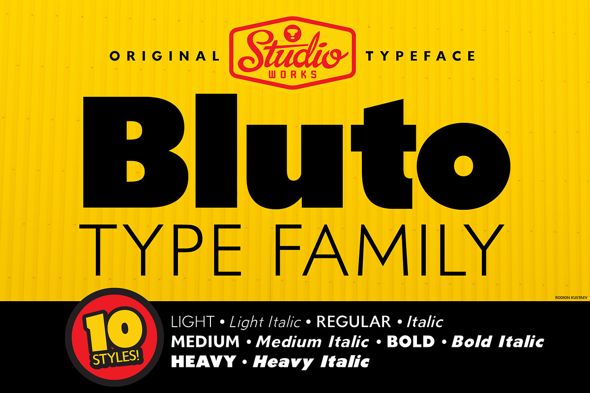 Bluto | Sans Serif Type Family, a Sans Serif Font by StudioWorks (Photo 1 of 12)