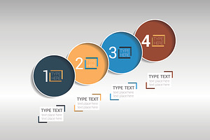 Step by step cilrce infographic. 