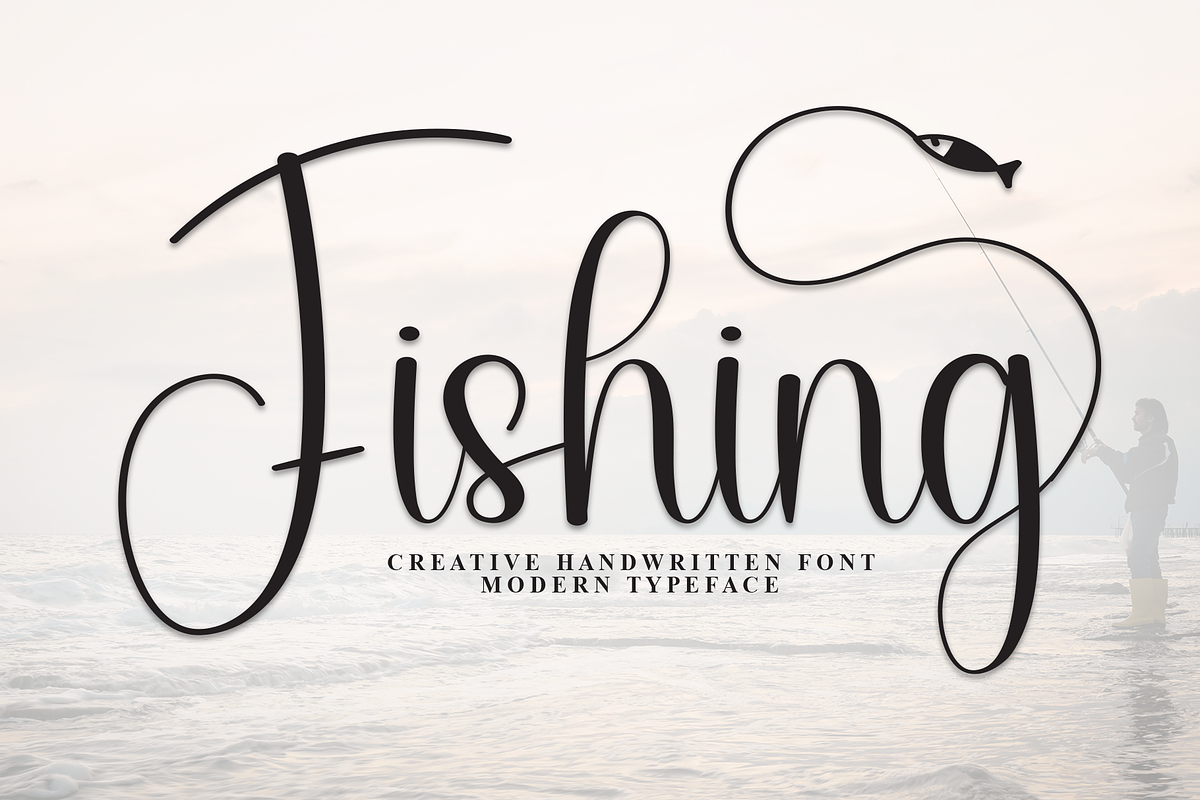 Fishing | Script Font, a Handwritten Font by Scratchones (Photo 1 of 9)