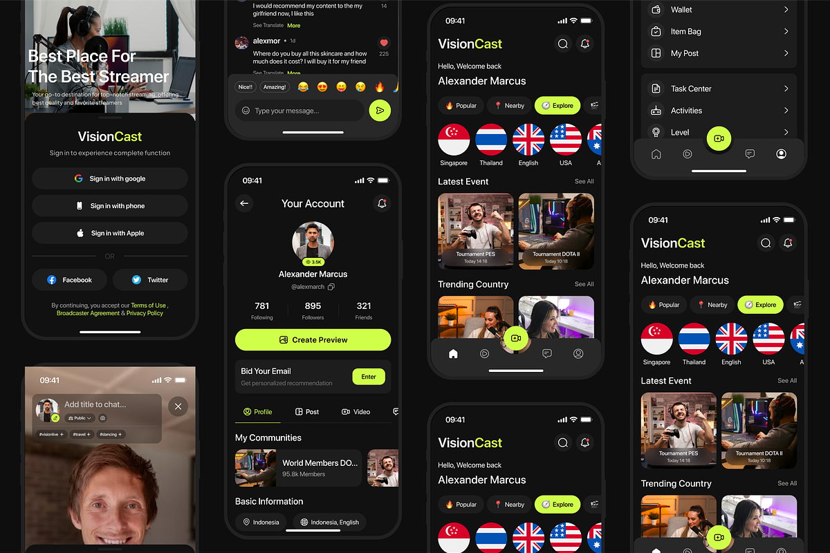 Visioncast - Streaming Platform UI K, a Device Mockup by Odama (Photo 3 of 6)