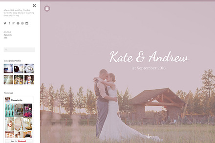 Wedding Tumblr Theme, a Websites & App Template by Themelantic