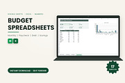Budget Spreadsheet Bundle, a Stationery Template by Adored Templates (Thumbnail 1 of 4)