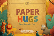 Paper Hugs Funny Decorative Font, a Font by Graphic Spirit (Thumbnail 1 of 12)