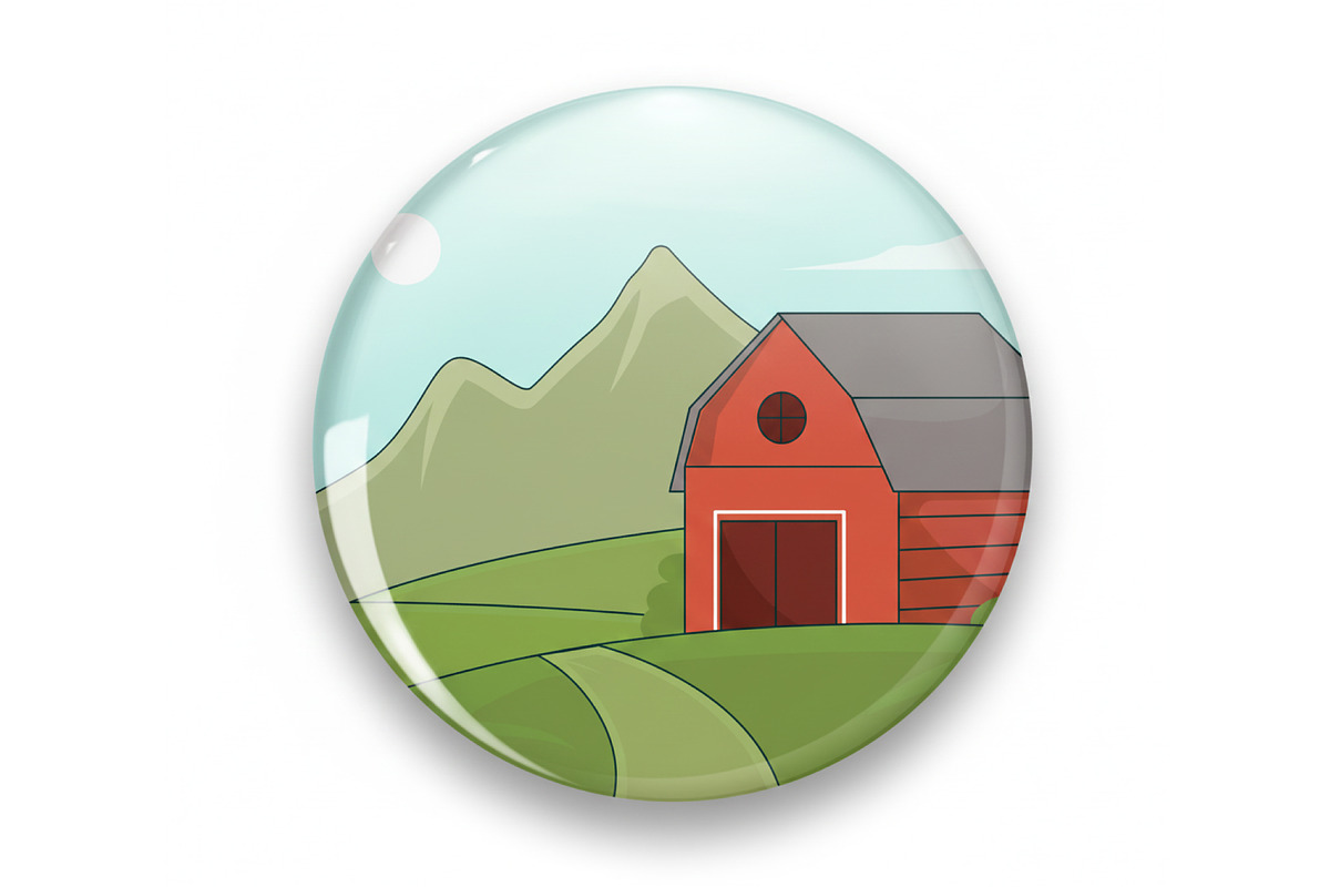 Red barn Building landscaped vector, a Work Illustration by zyxroun shop (Photo 3 of 3)