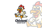 Sitting Chicken Mascot Cartoon Logo, a Branding & Logo Template by VectorCraft (Thumbnail 1 of 2)