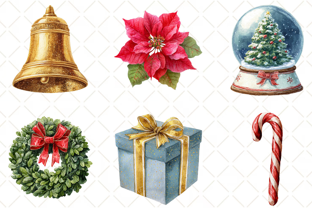 Festive Christmas Clipart, an Illustration by Black Bird Studio (Photo 4 of 6)